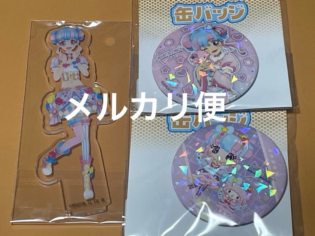 アイカツスターズ！ サンリオコラボ 花園きらら 缶バッジ アクリル
