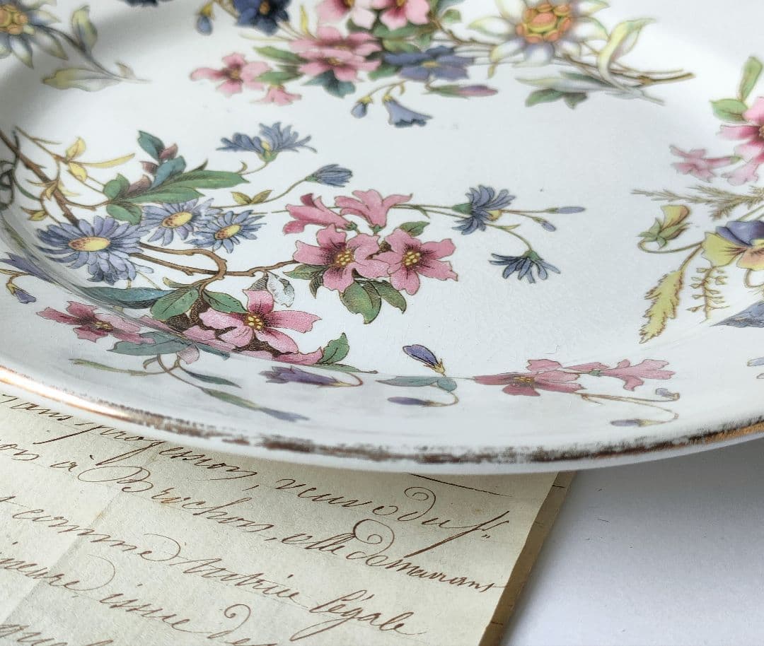 希少　美品　サルグミンヌ　RIGHI　平皿　フランスアンティーク