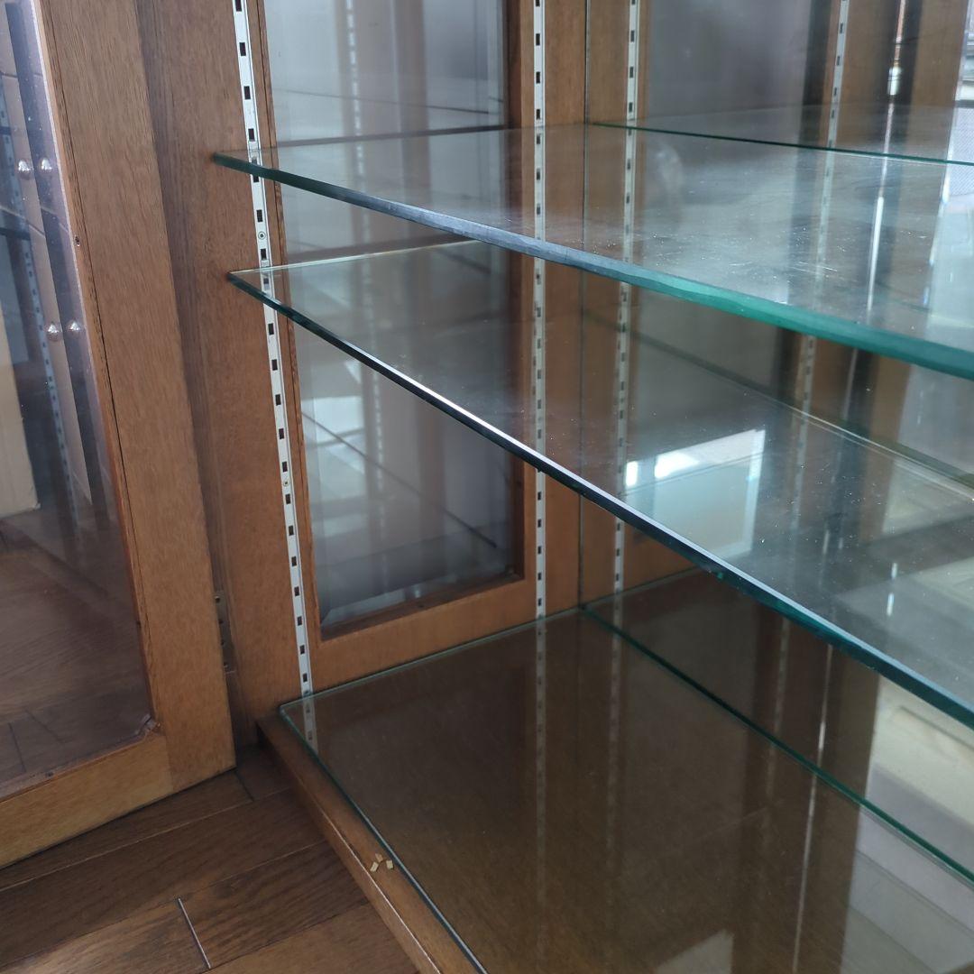 ガラスケース　飾り棚 ガラス　ショーケース　木製キャビネット　キャビネット　丸川