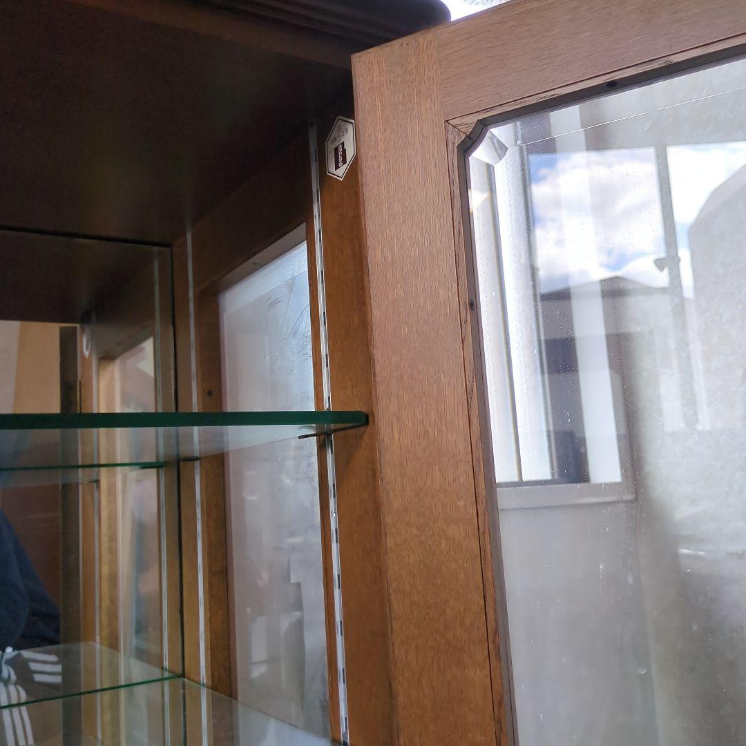 ガラスケース　飾り棚 ガラス　ショーケース　木製キャビネット　キャビネット　丸川