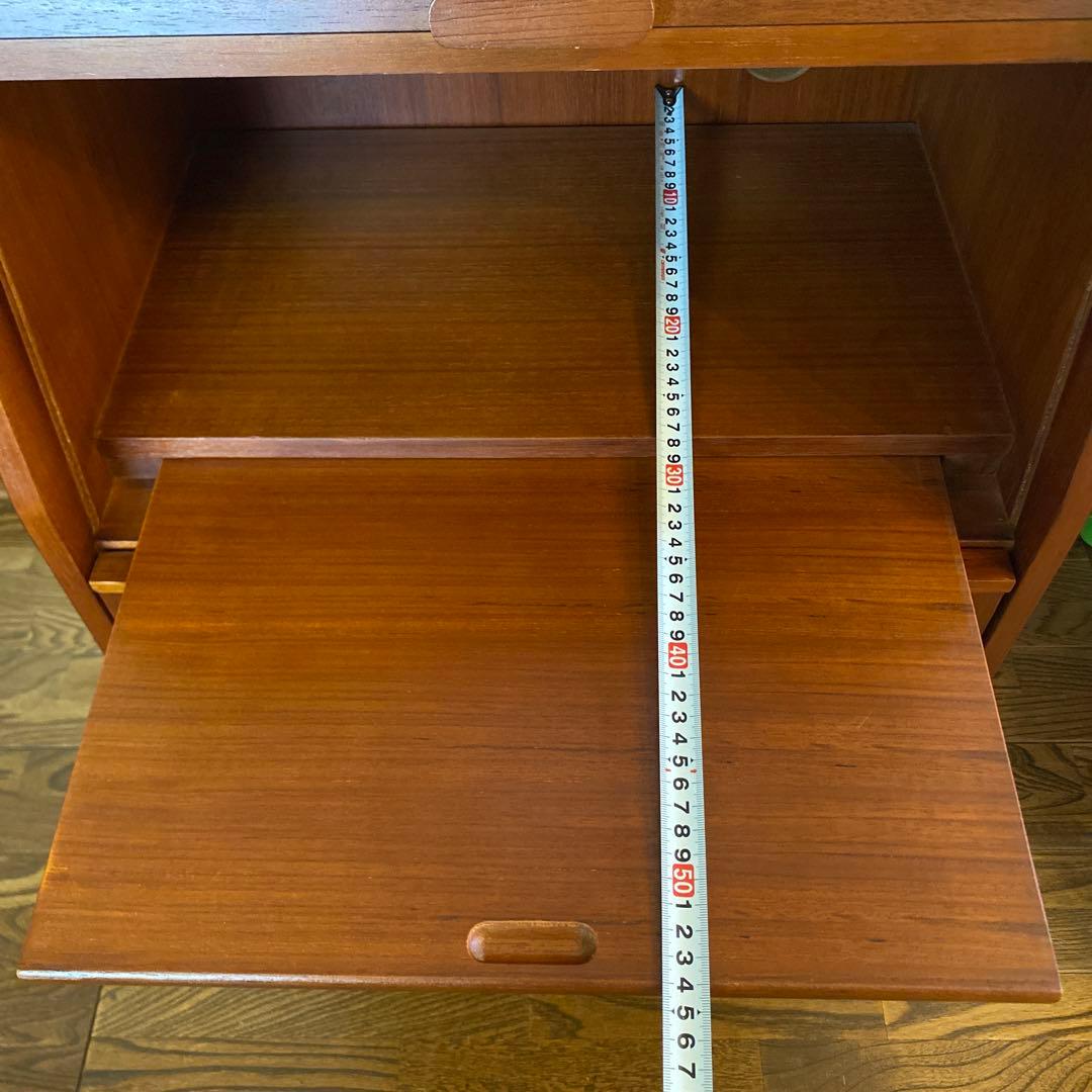 可愛い】ライティングテーブル　蛇腹扉　レトロ