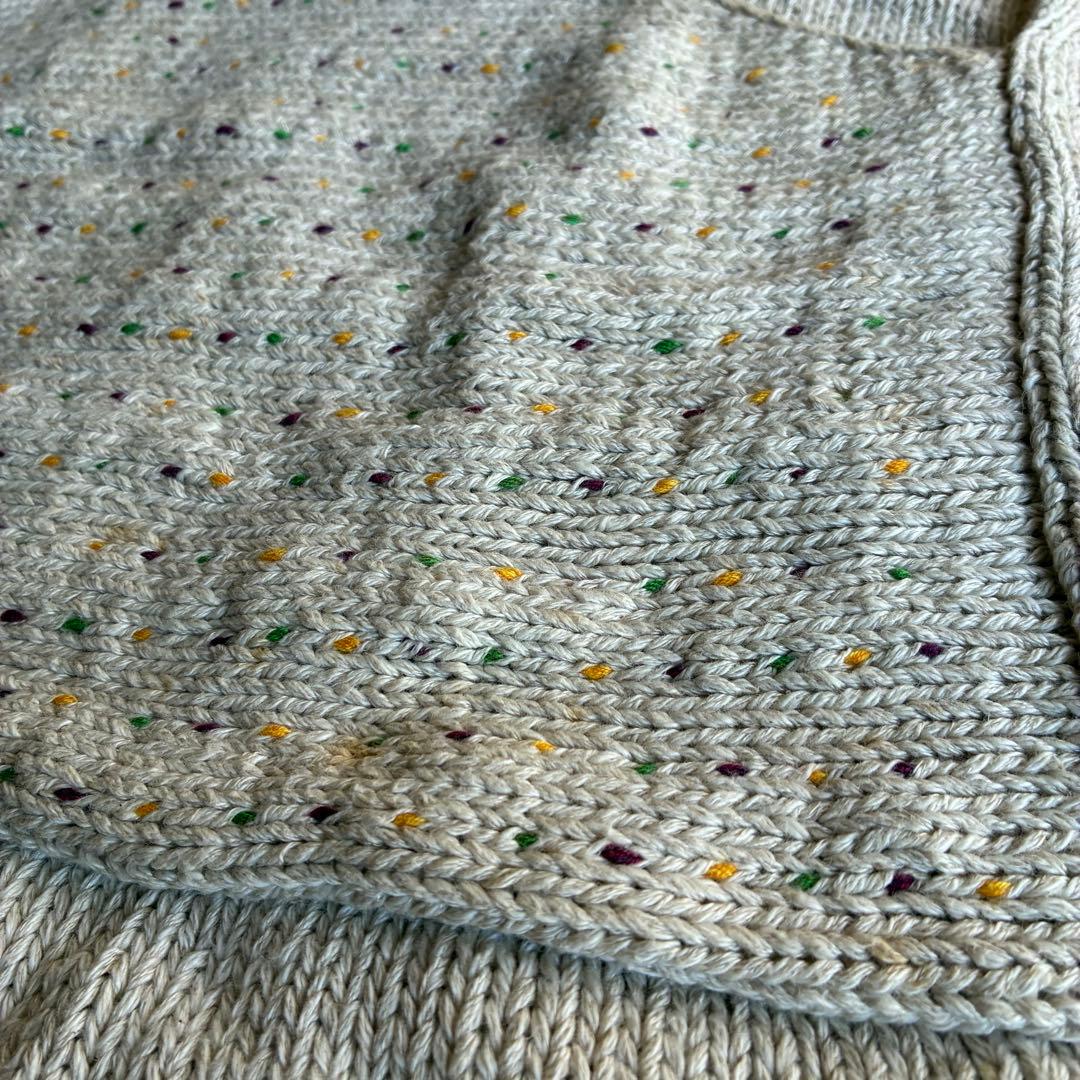 【希少】KAPITAL 綿麻ハンドニットエプロン　キナリ