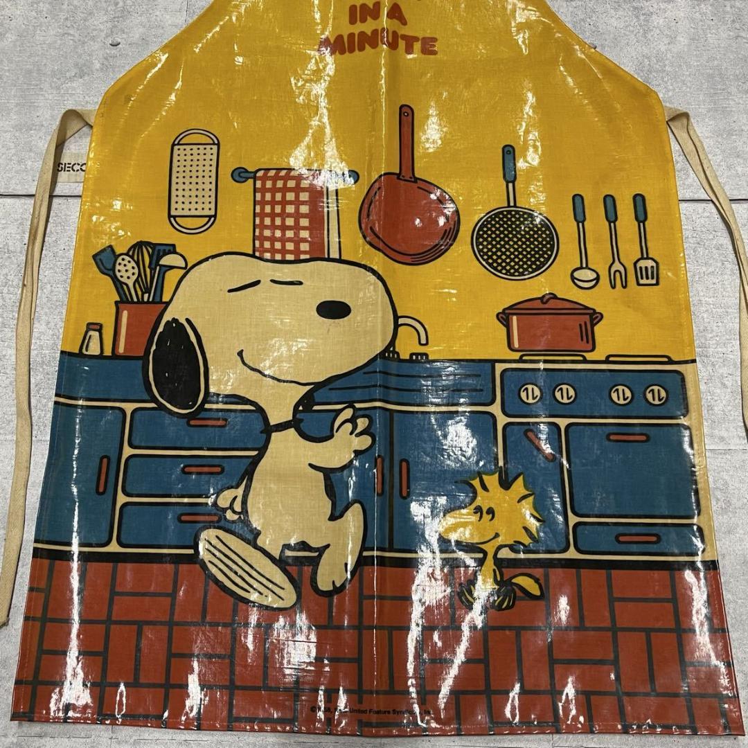 超希少 60s SNOOPY イングランド製 エナメル エプロン PVC素材