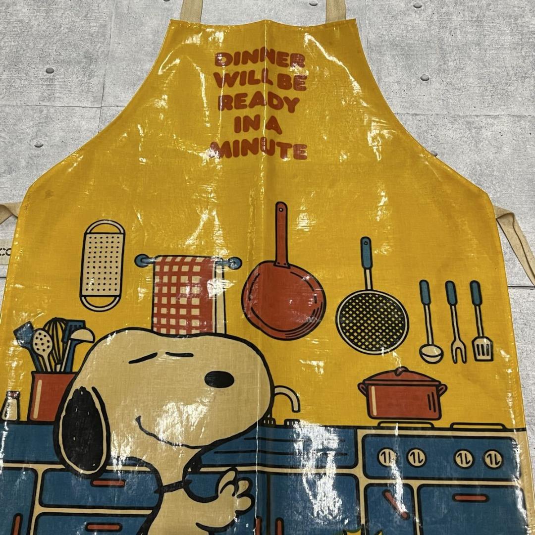 超希少 60s SNOOPY イングランド製 エナメル エプロン PVC素材