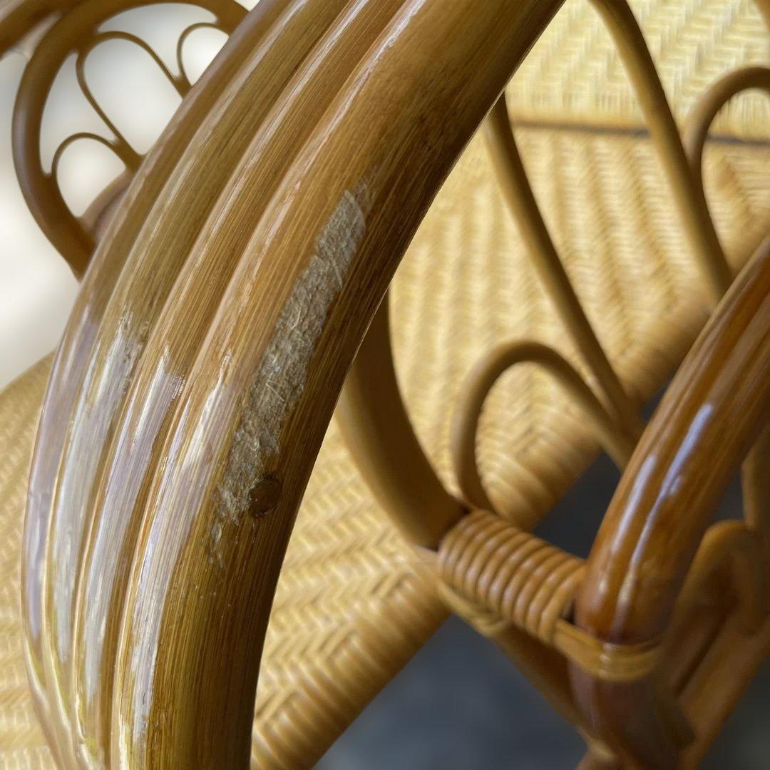 ꧁籐家具꧂ ラタン リクライニングチェア 籐　折りたたみ