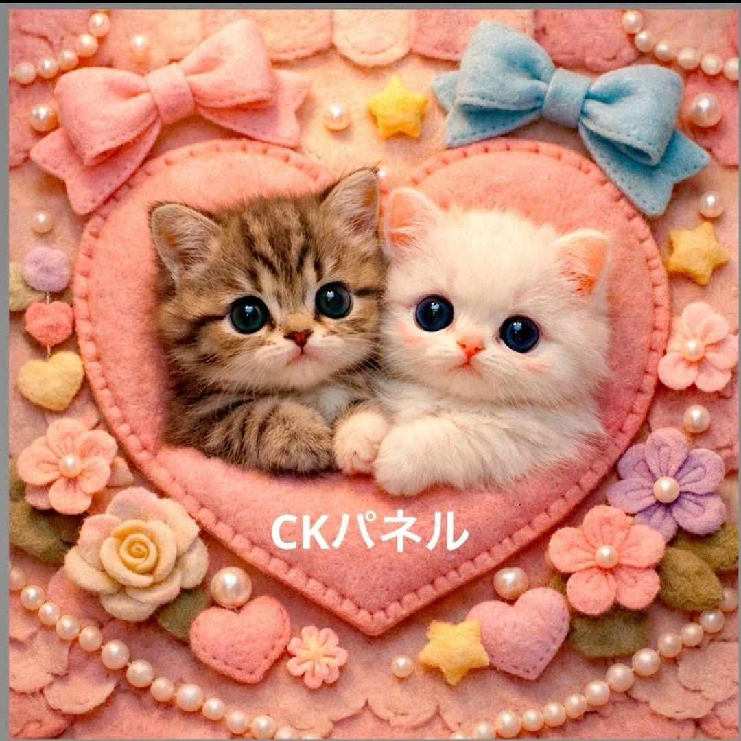 激レアねこパネル生地　ハンドメイド