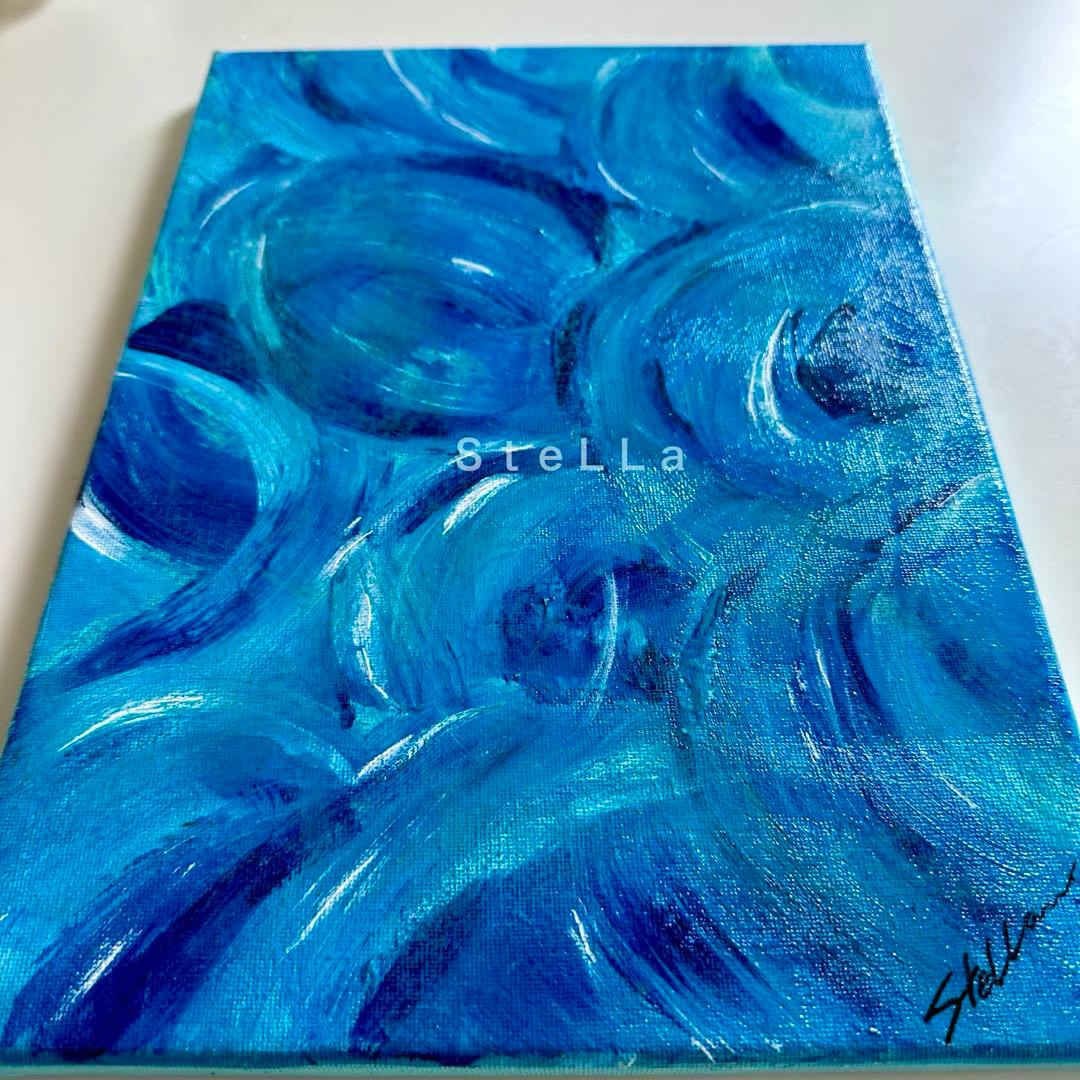 モダンアート 現代アート ブルー 抽象画 北欧アート 北欧