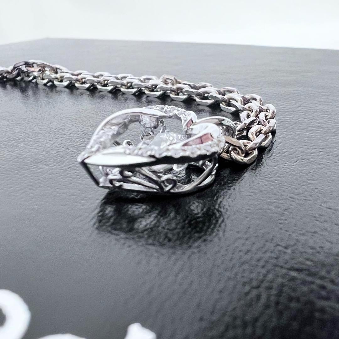 レダ Leda ダンシングストーン ハート型 ネックレス Silver925