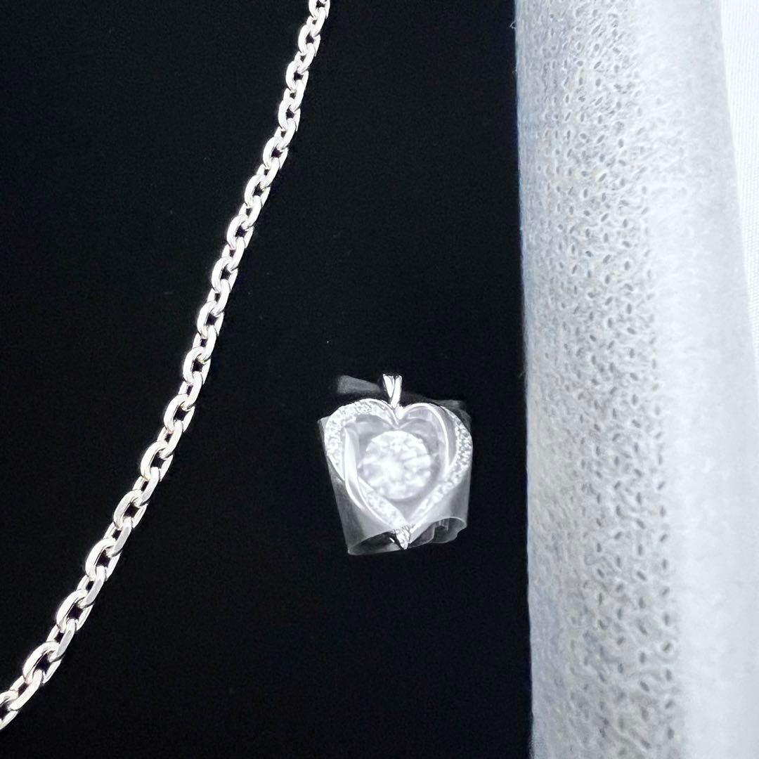 レダ Leda ダンシングストーン ハート型 ネックレス Silver925