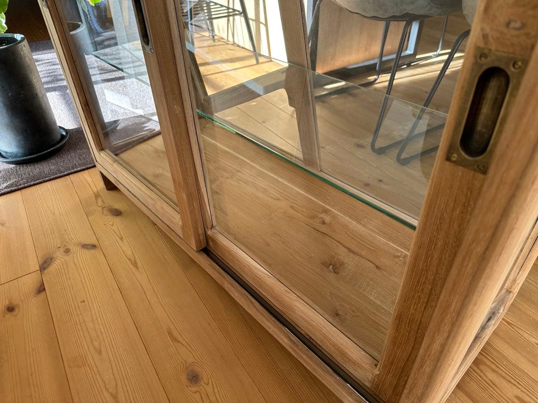 美品⭐︎チーク総無垢ショーケース台形⭐︎アンティーク