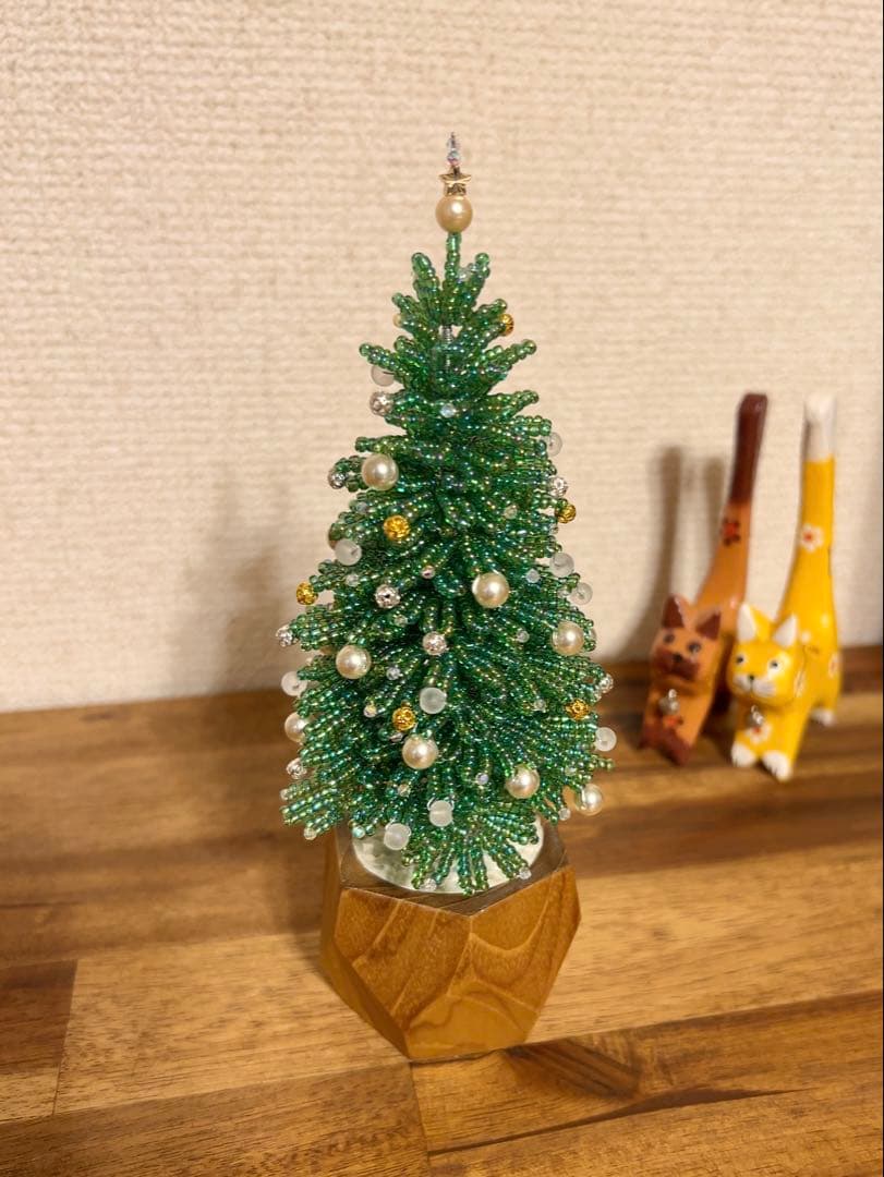 ビーズのクリスマスツリー【ハンドメイド】