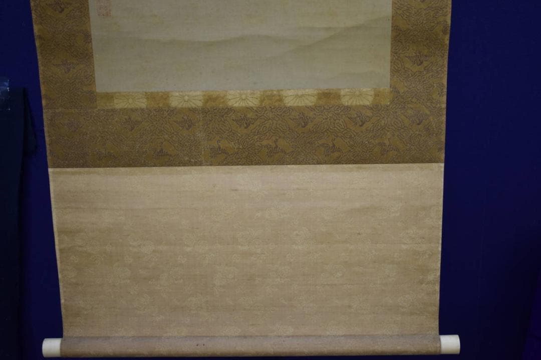 真作/谷文晁/松鶴画賛/桐箱二重箱付/布袋屋掛軸HI-98 - メルカリ