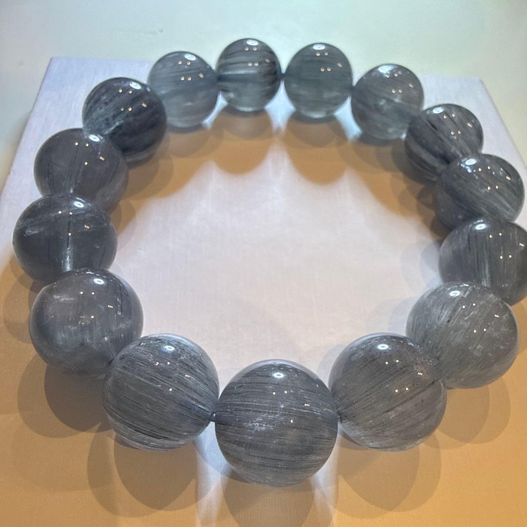 天然石ブレスレット 高品質 ブルールチルサゲニティッククォーツ