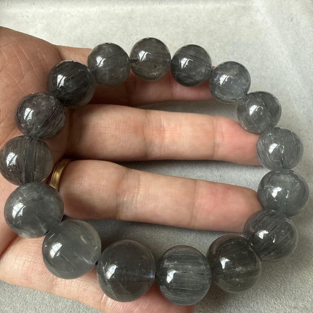 天然石ブレスレット 高品質 ブルールチルサゲニティッククォーツ