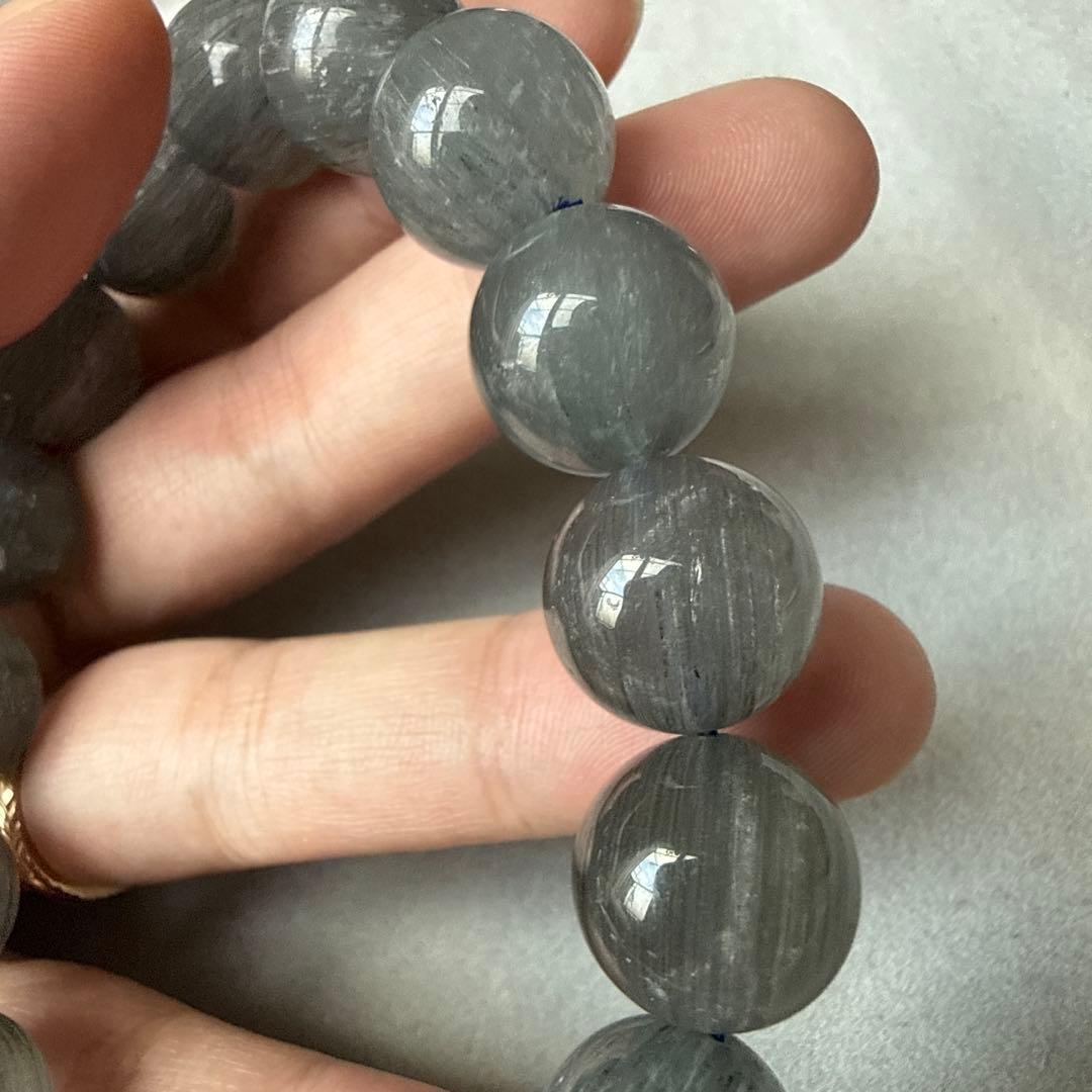 天然石ブレスレット 高品質 ブルールチルサゲニティッククォーツ