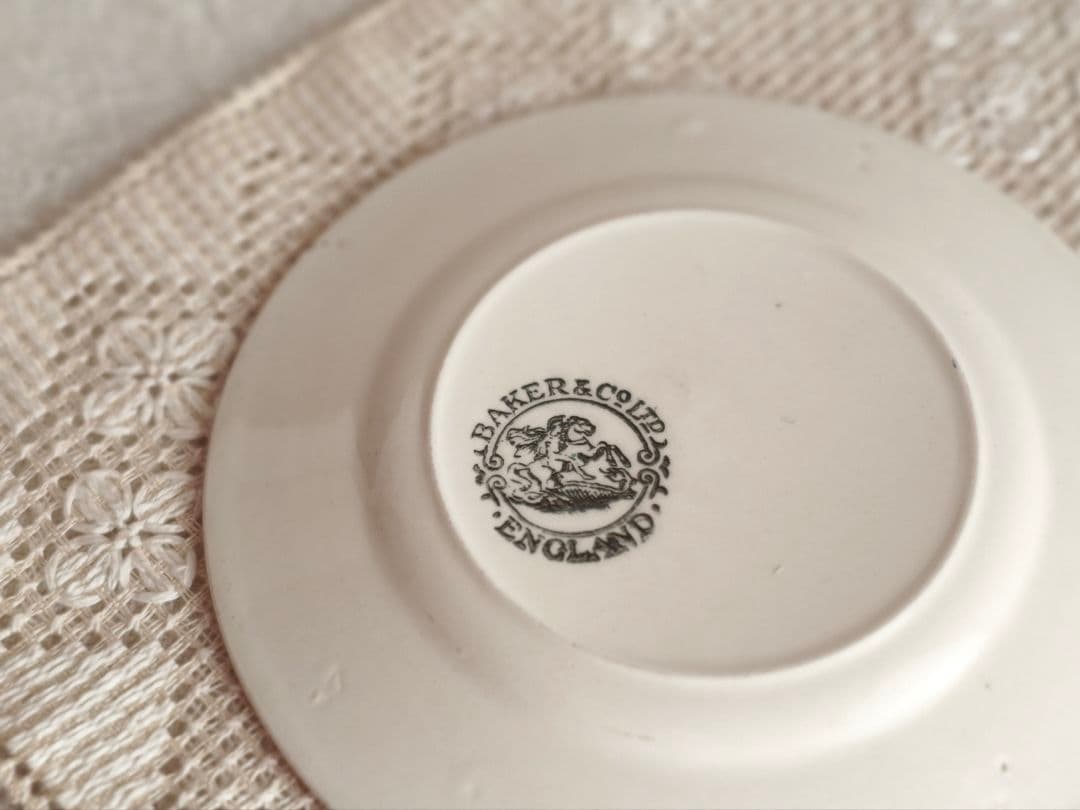 * vintage plate ❀ 愉快なクマさん プレート 13.5 cm