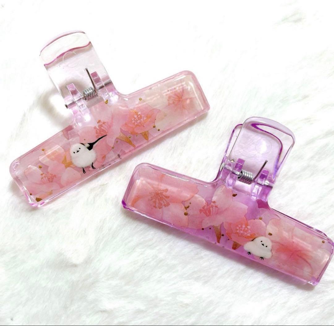 シマエナガ❁⃘*.゜レジンチャーム 桜