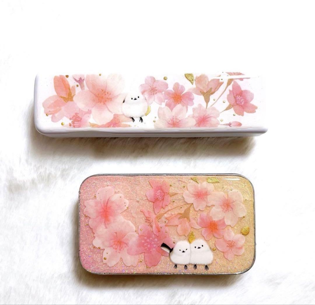 シマエナガ❁⃘*.゜レジンチャーム 桜