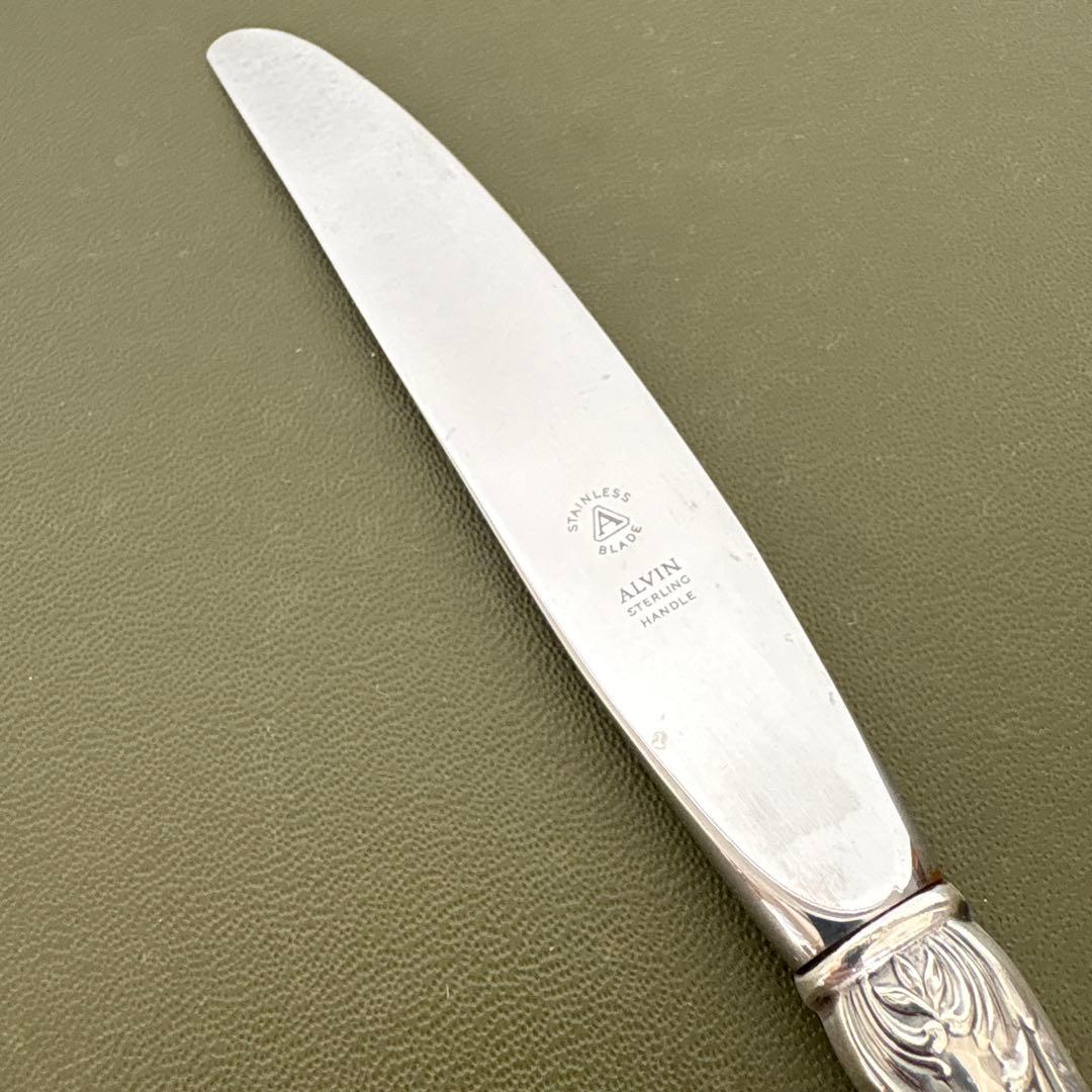 ALVIN STERLING ナイフ　純銀　シャトーローズ　ビンテージ　シルバー