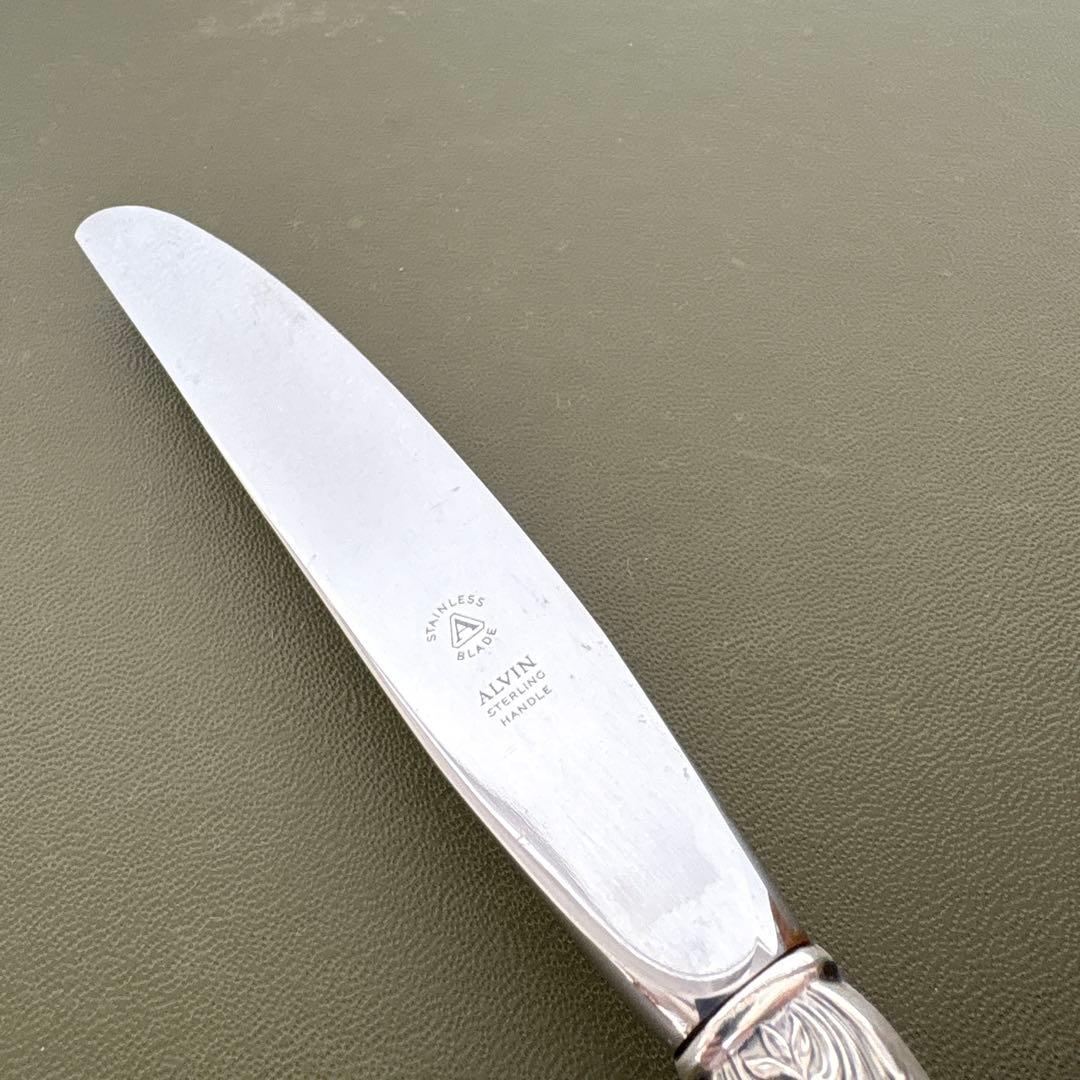 ALVIN STERLING ナイフ　純銀　シャトーローズ　ビンテージ　シルバー