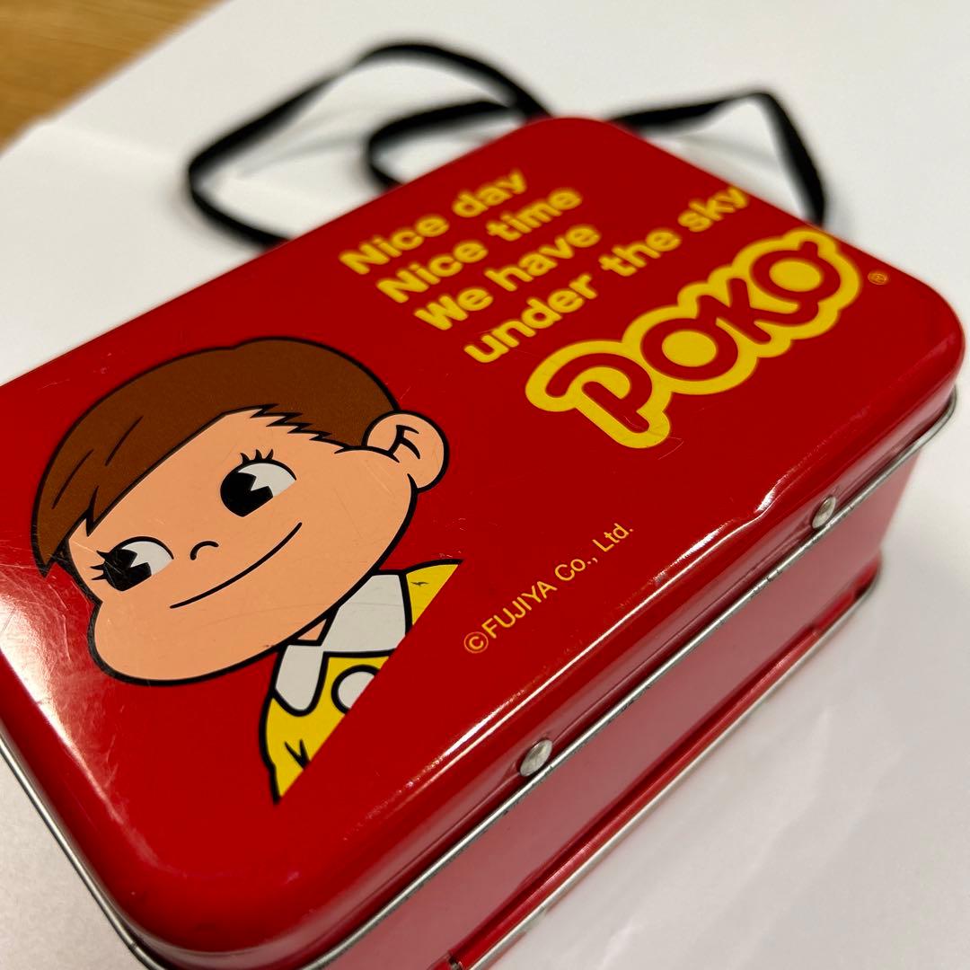 不二家 ペコちゃん 缶 缶バッグ 缶ケース お菓子缶 昭和レトロ - メルカリ