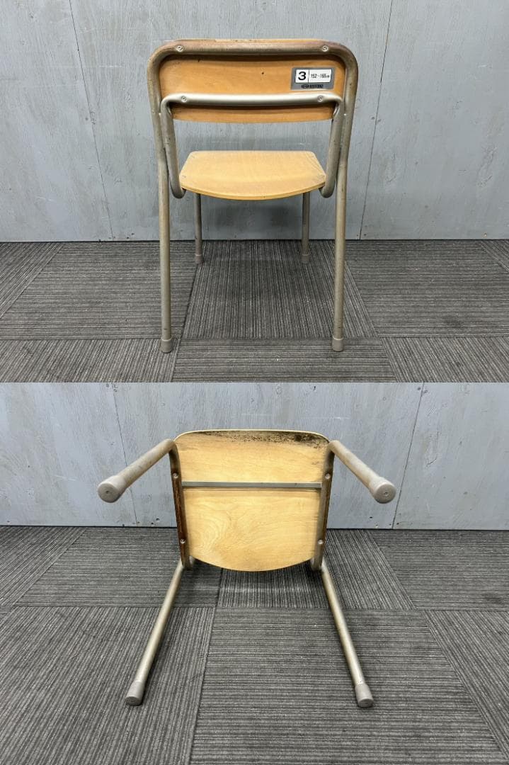 496◆自社便対応地域あり◆ホウトク◆学童机・椅子4組(旧JIS3号)学校学習塾