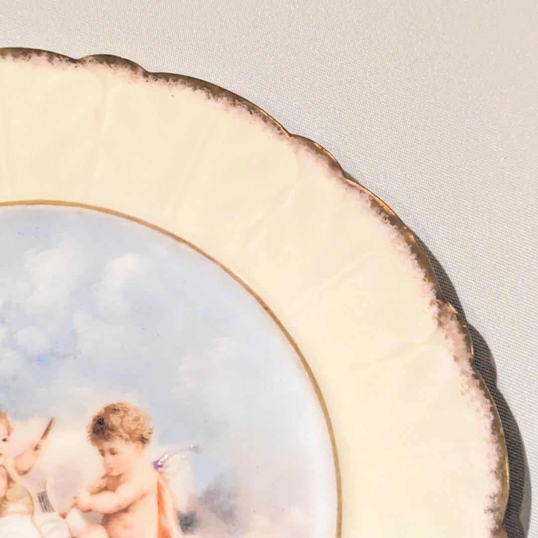 フランス　リモージュ　天使　エンジェル　プレート　音楽　アンティーク