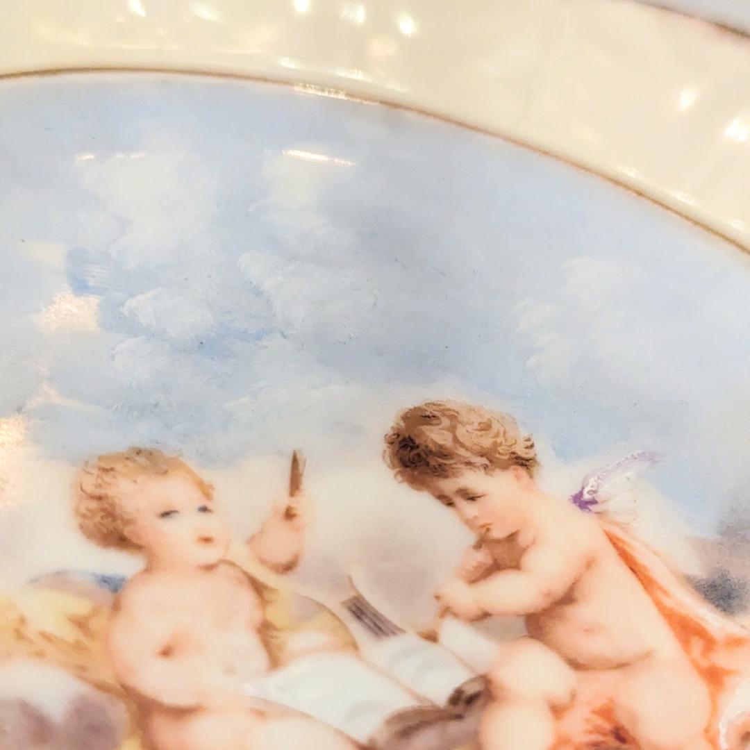 フランス　リモージュ　天使　エンジェル　プレート　音楽　アンティーク