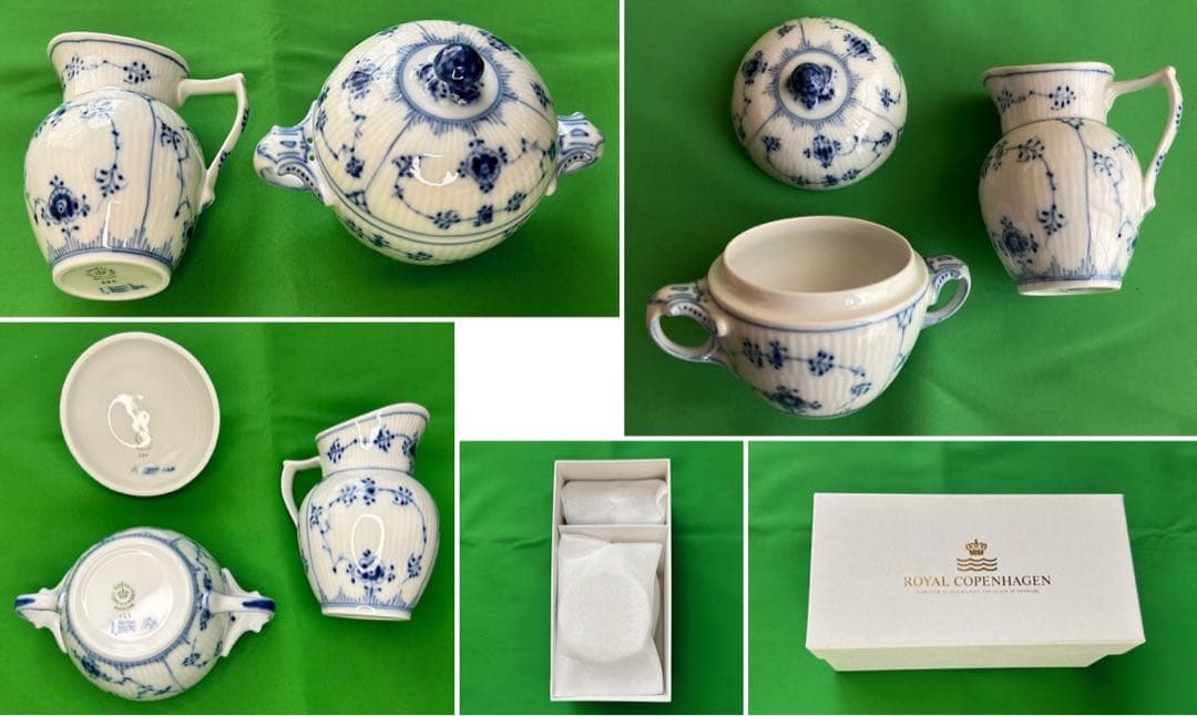 ★ ロイヤルコペンハーゲン ブルーフルーテッド プレイン　新品８種類セット ★