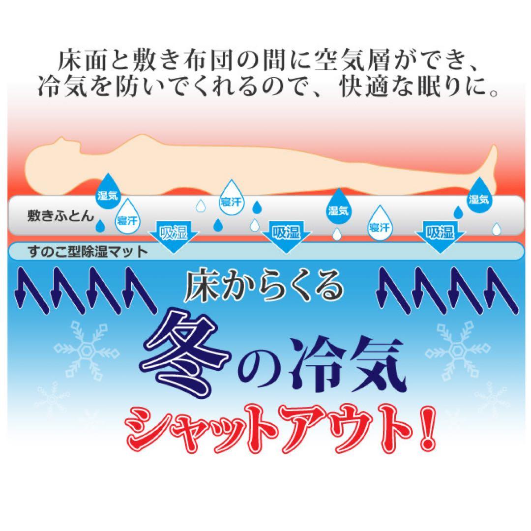 エアジョブすのこ型吸湿マット(ベッド対応タイプ)シングルサイズ【２枚組】