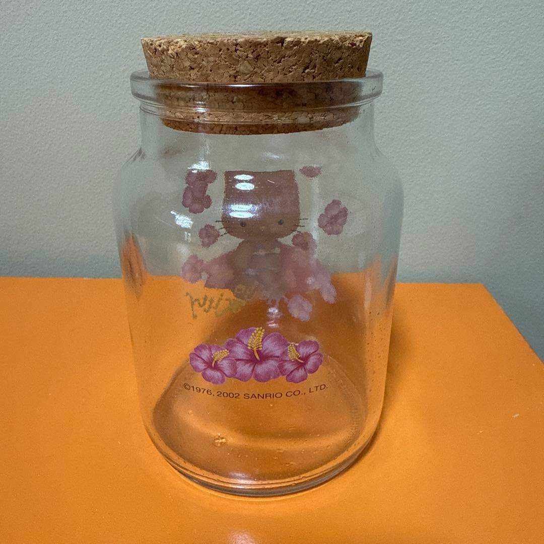 ハローキティ ガラスジャー 2002年製 日焼けキティ