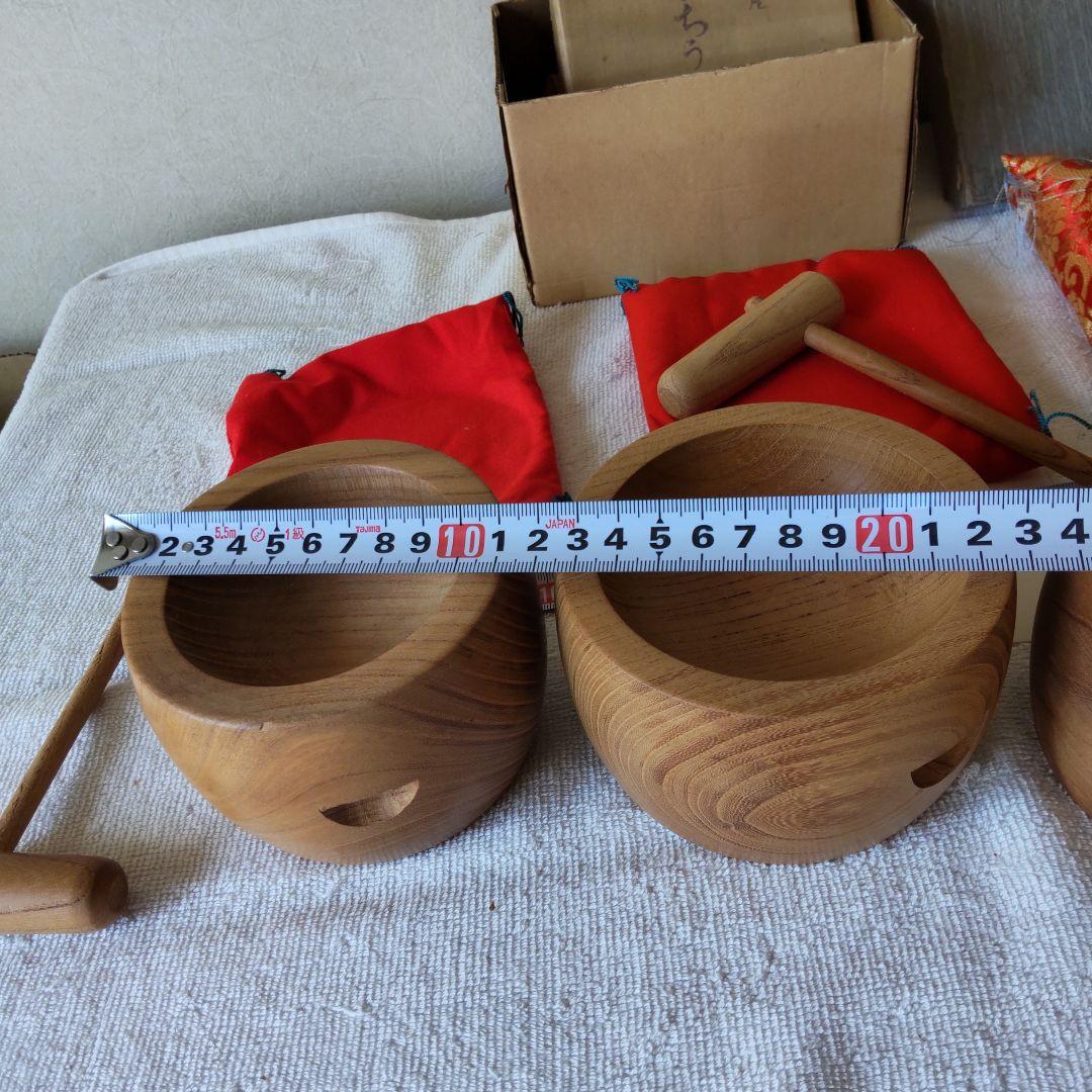 工芸品 臼と杵 3点セット ミニサイズ お餅つき - メルカリ