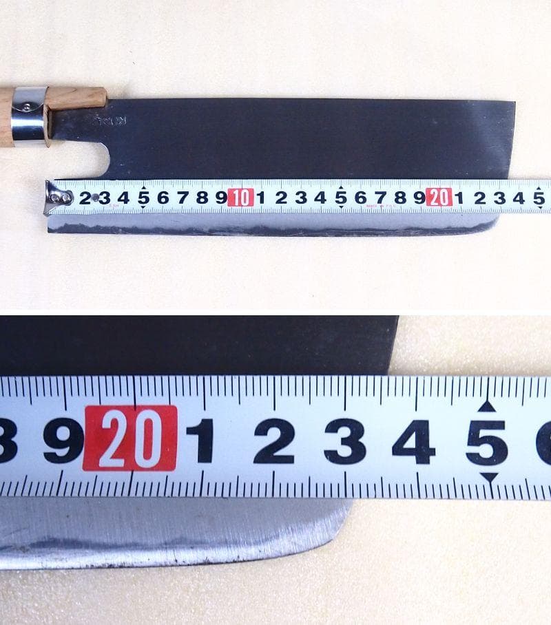 【美品】越前刃物 スウェーデン鋼 麵切り包丁/そば切り包丁/蕎麦切り包丁 菊紋