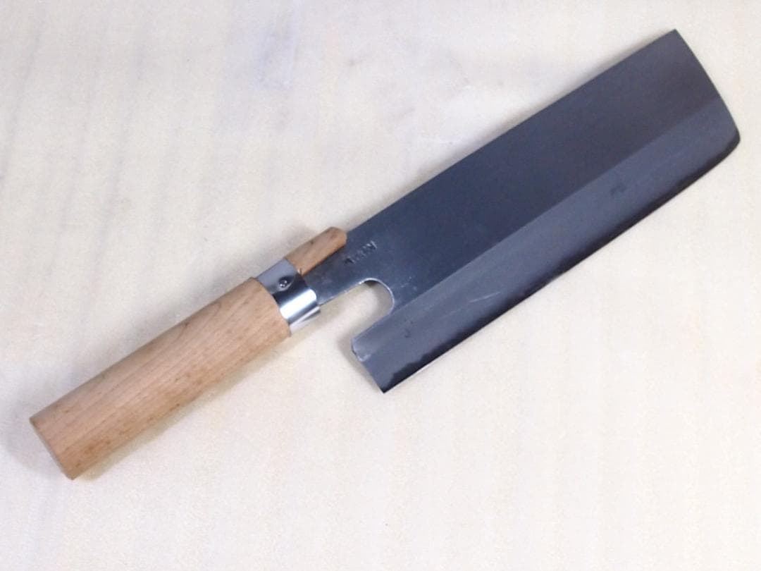 【美品】越前刃物 スウェーデン鋼 麵切り包丁/そば切り包丁/蕎麦切り包丁 菊紋