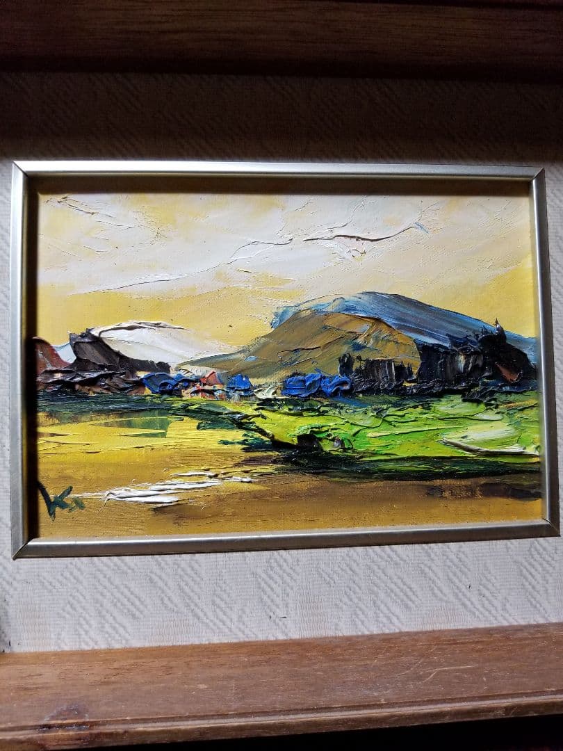 宗久恭子 2枚 ［鳥のいこい］［董と鳥］1967作 抽象画 油彩画 春陽会員