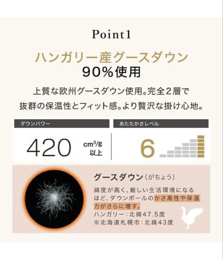 【アカシック】ニトリ 羽毛掛け布団　プレミアム シングル①