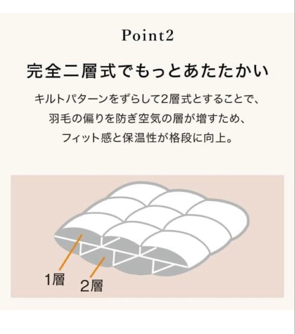 【アカシック】ニトリ 羽毛掛け布団　プレミアム シングル①