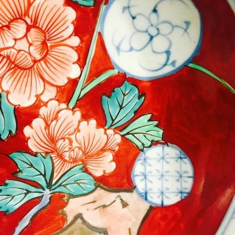 有田焼佐藤走波 染錦 お皿 19㎝