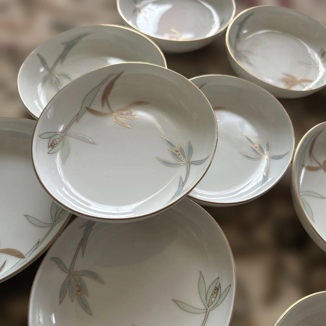 深川製磁 花柄皿 10枚セット