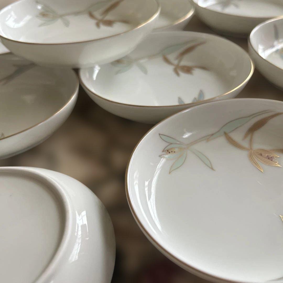 深川製磁 花柄皿 10枚セット