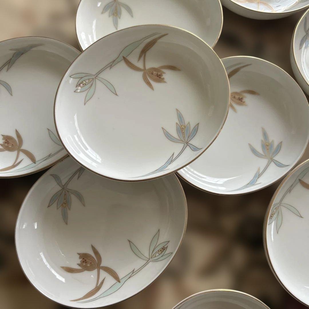 深川製磁 花柄皿 10枚セット