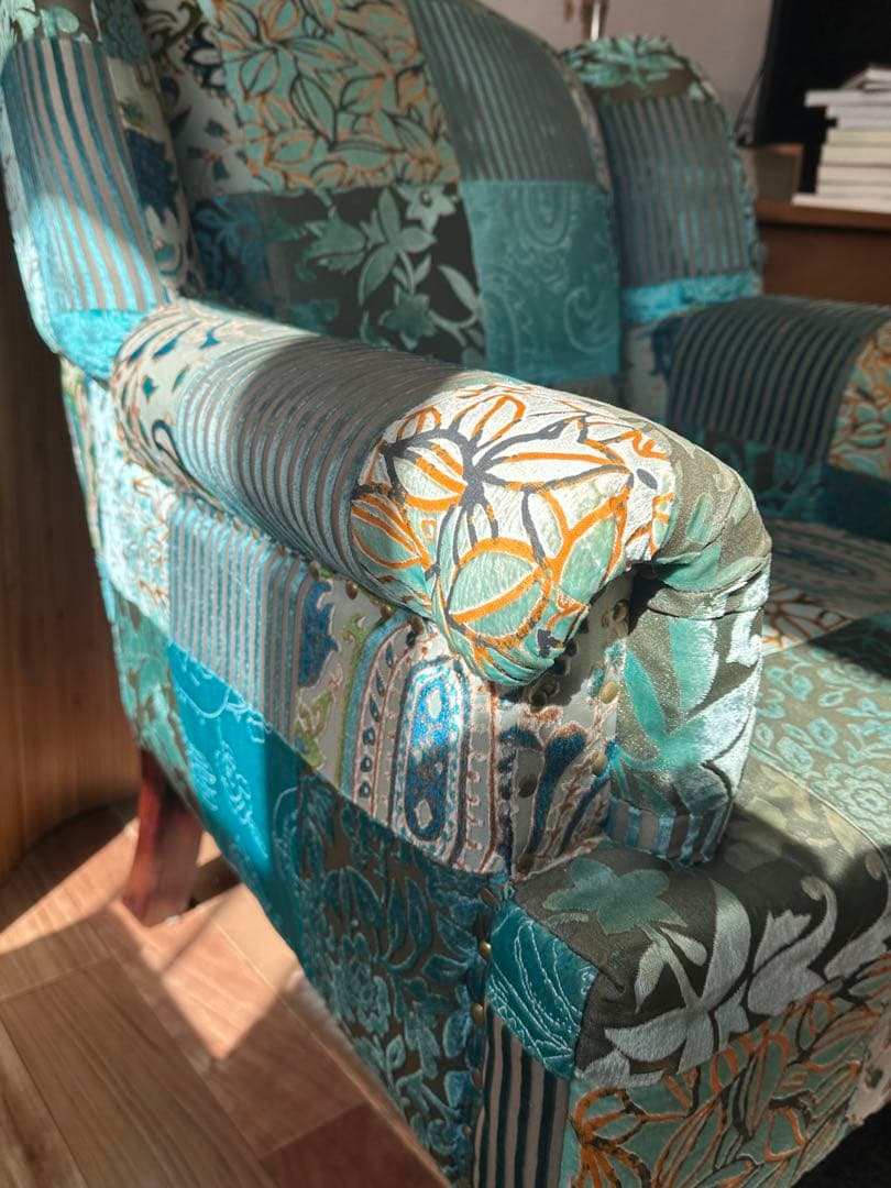 日本製 チェア ベルベット パッチワークソファ 定価¥69,000 - メルカリ