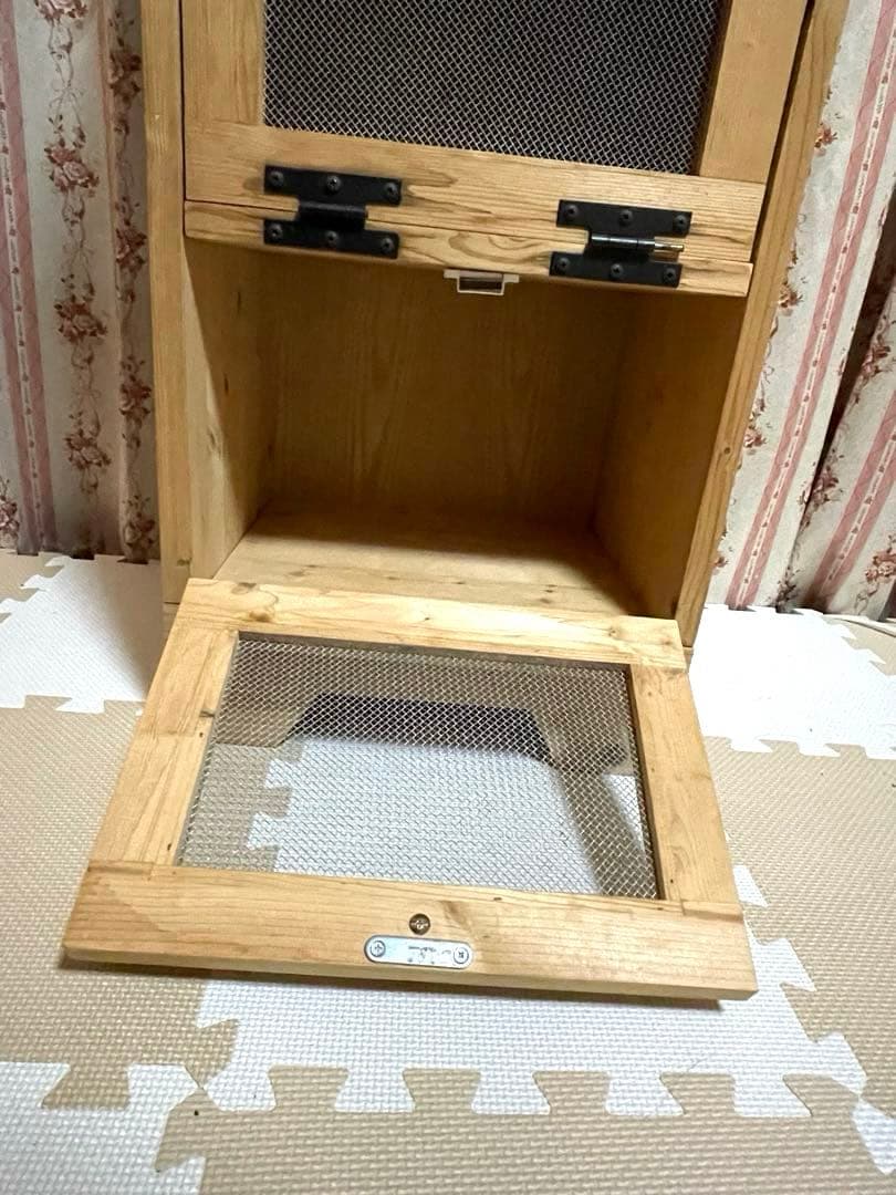 野菜ストッカー　野菜収納　野菜保存　カントリー　パイン材