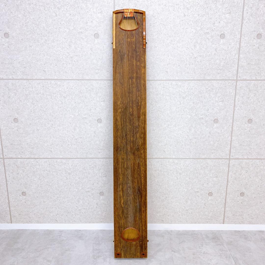 十三絃 和琴（琴袋・琴座付き）蒔絵・七宝装飾入り 和楽器
