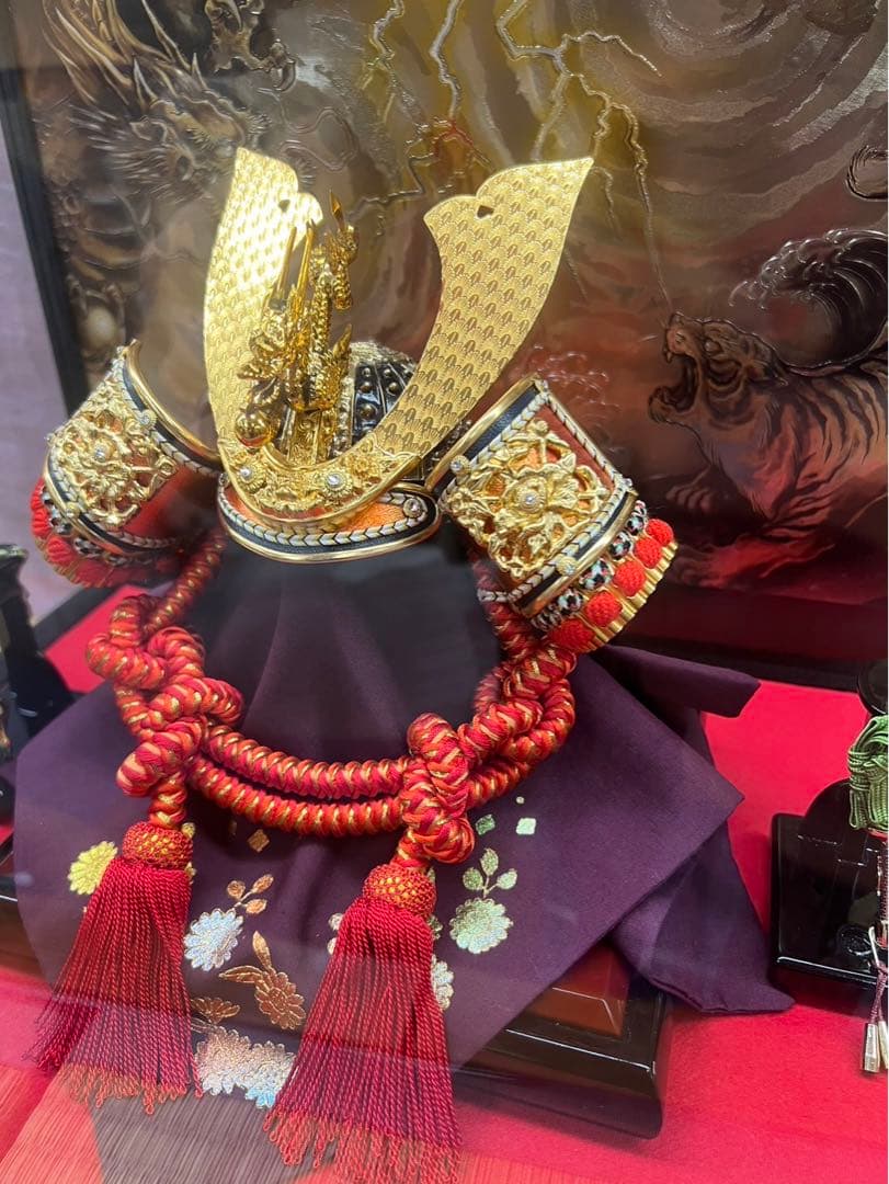 「新品」　五月人形 高級ガラスケース 兜