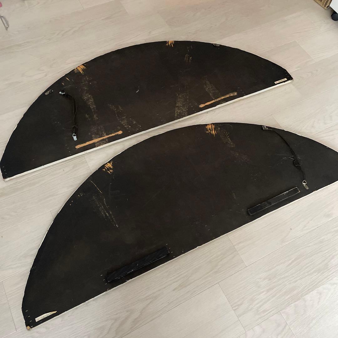 壁掛け、立て掛けミラー２枚1組アンティーク風ブロカント