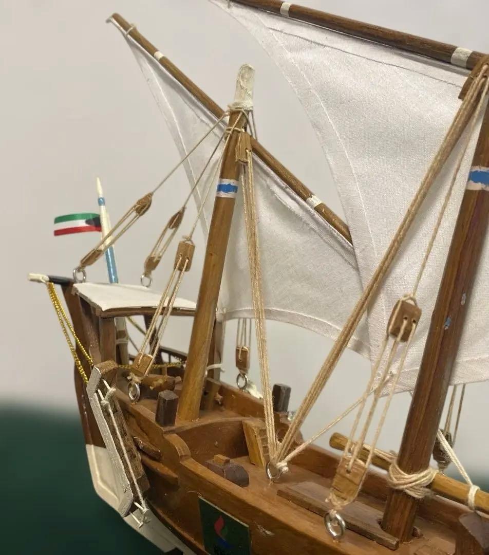 クウェートのダウ船 伝統的な木造帆船 箱入り　美品