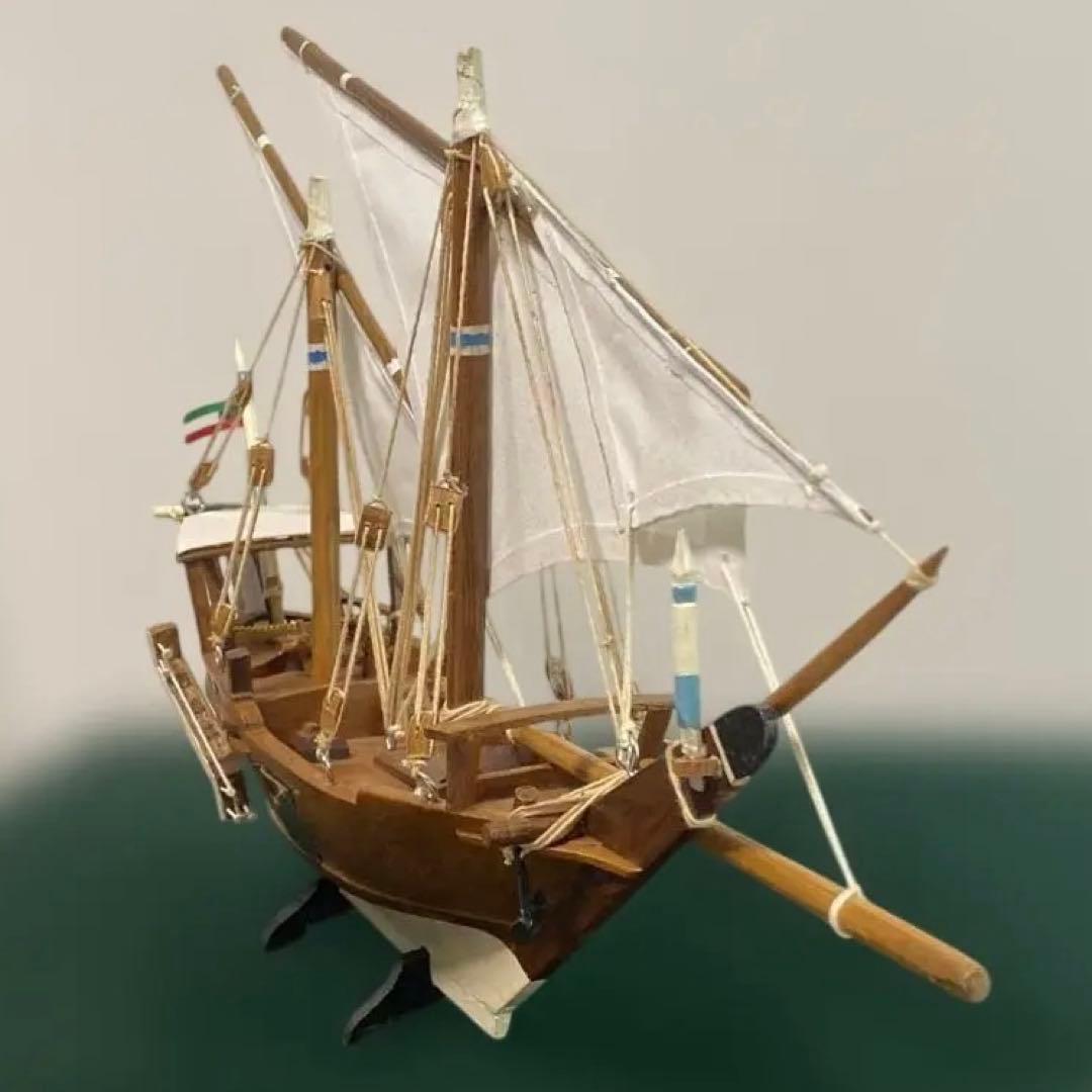 クウェートのダウ船 伝統的な木造帆船 箱入り　美品