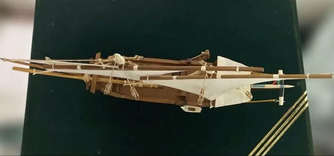 クウェートのダウ船 伝統的な木造帆船 箱入り　美品