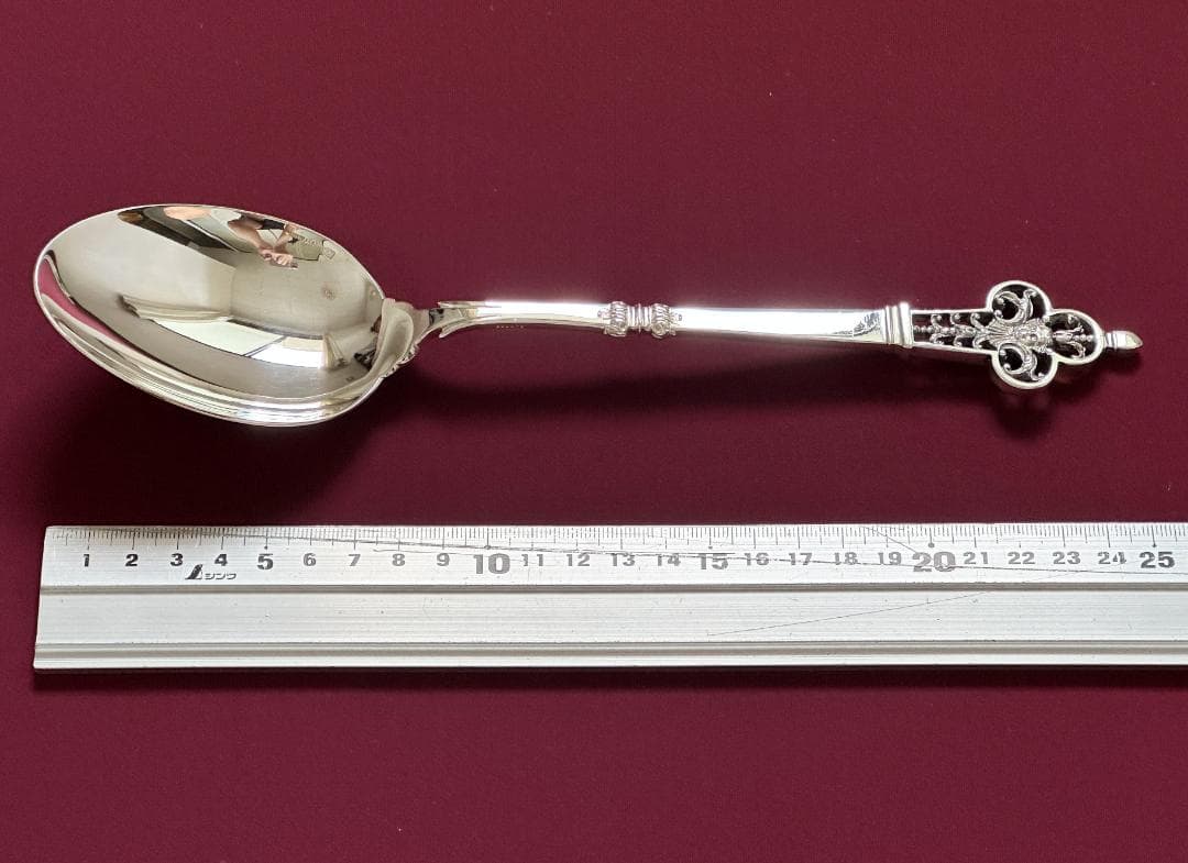 参考90万円 クリストフル ルネッサンス スターリングシルバーサービングスプーン